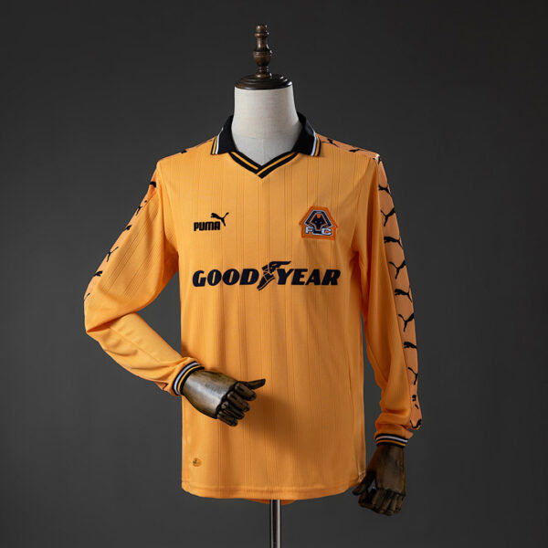 Camiseta Wolves 1988/89 Retro Local Manga Larga - vista frontal