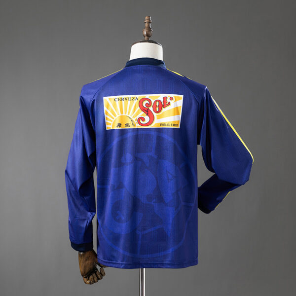 Camiseta Club América 1990/91 Visita Manga Larga - detalle sponsor Coca-Cola y tejido