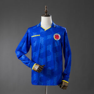 Camiseta Colombia 1994 Retro Visita Manga Larga - vista frontal