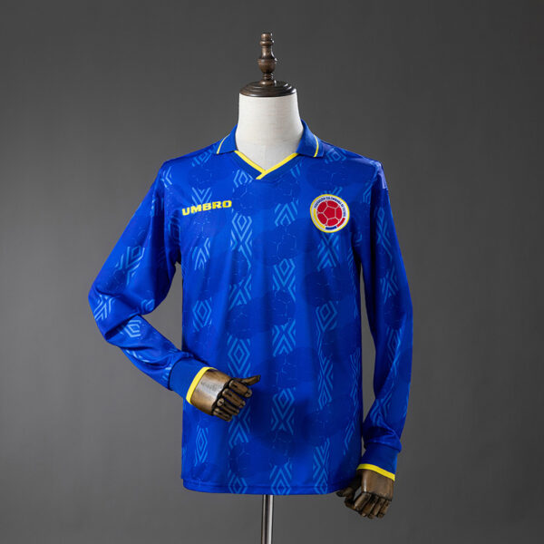 Camiseta Colombia 1994 Retro Visita Manga Larga - vista frontal