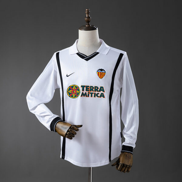 Camiseta Valencia CF 2000/01 Retro Local Manga Larga — vista trasera
