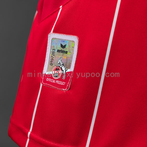 Camiseta 1. FC Köln 1990 Retro Local - detalle cuello en V