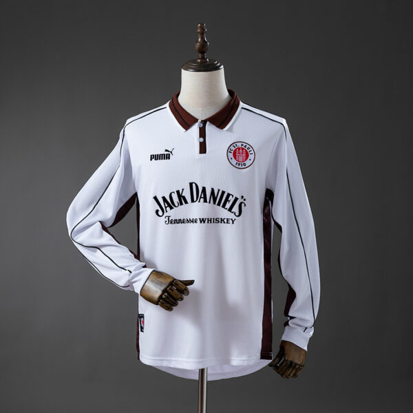 Camiseta FC St. Pauli 1991 Retro Visitante Manga Larga - vista trasera