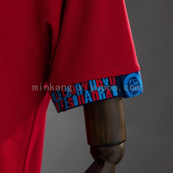 Camiseta Esporte Clube Bahia Actual Arquero — detalle escudo y cuello