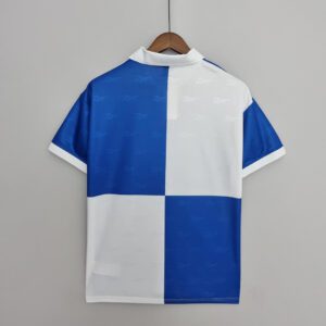 Camiseta Universidad Catolica 1998 Retro Tercera - detalle escudo CD UC y mitad blanca