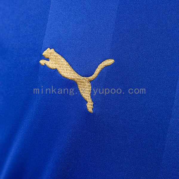 Camiseta Leicester City 2016/17 Local Retro - detalle patrocinador King Power