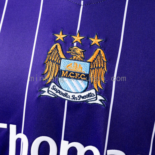 Camiseta Manchester City 2008/09 Retro Visita - vista trasera
