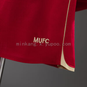 Camiseta Manchester United 2006/07 Retro Local Manga Larga - vista trasera