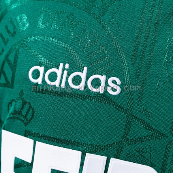 Camiseta Deportivo La Coruña 1994 Retro Local Manga Larga — detalle cuello