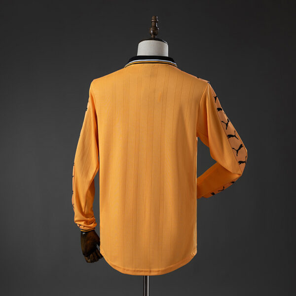 Camiseta Wolves 1988/89 Retro Local Manga Larga - detalle cuello