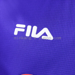 Camiseta Fiorentina 1998 Retro Local - detalle del patrocinador Nintendo