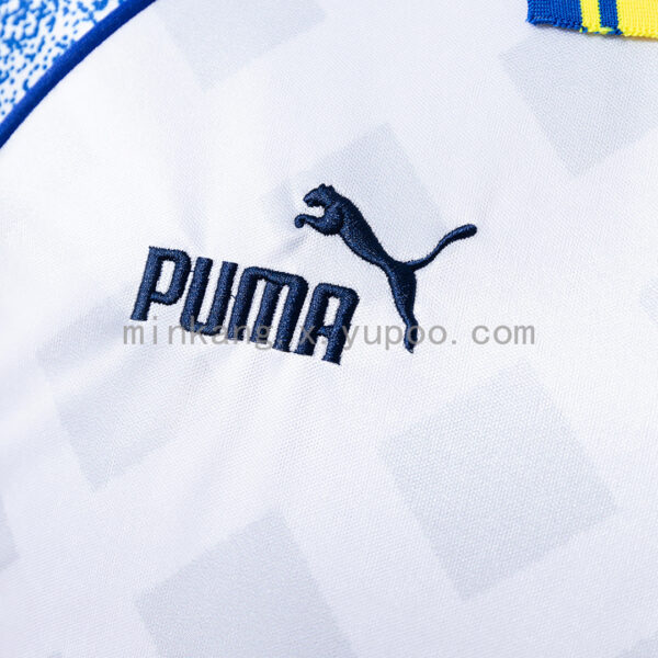 Camiseta Parma 1995 Retro Local - detalle sponsor Parmalat y patrón tejido