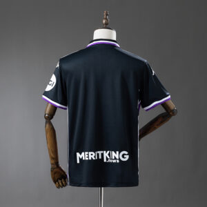 Camiseta Real Valladolid 2022/23 Visita — detalle patrocinador Estrella Galicia 0,0