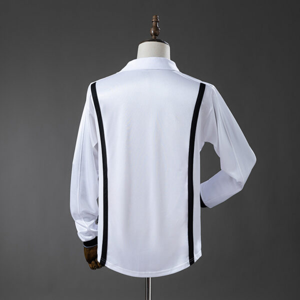 Camiseta Valencia CF 2000/01 Retro Local Manga Larga — detalle sponsor Terra Mítica