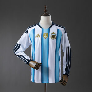 Camiseta Argentina 2026 Local Manga Larga - detalle del cuello