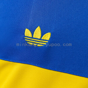 Camiseta Boca Juniors 1981 Retro Local Manga Larga - detalle franja amarilla