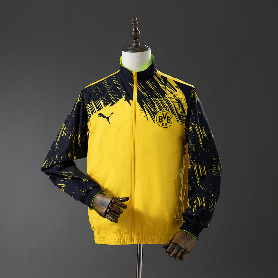 Camiseta Borussia Dortmund 2023/24 Entrenamiento Reversible - detalle del cuello y cremallera