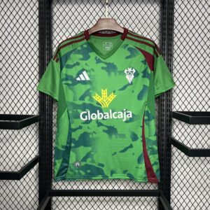 Camiseta Albacete Balompié 2023/24 Tercera — detalle cuello y franjas