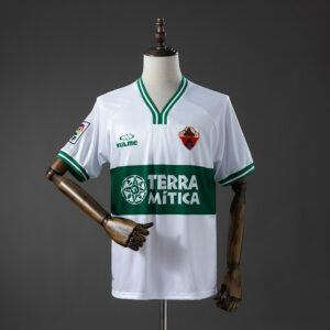 Camiseta Elche CF 2000/01 Retro Local — detalle franja y patrocinador
