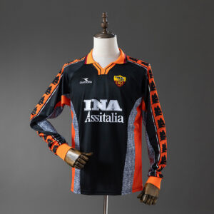Camiseta AS Roma 1998/1999 Retro Tercera Manga Larga - detalle logo Diadora