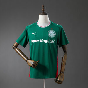 Camiseta Palmeiras 2024/25 Local — detalle cuello tricolor