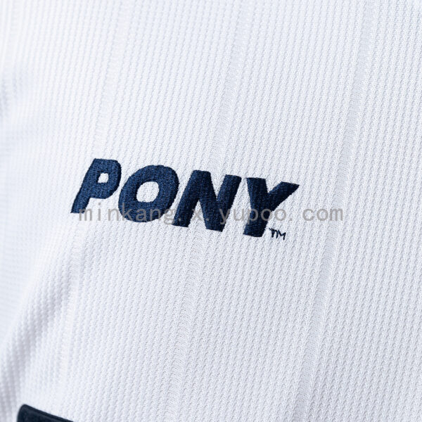 Camiseta Tottenham Hotspur 1995/96 Retro Local - detalle cuello y franjas