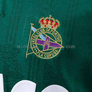 Camiseta Deportivo La Coruña 1994 Retro Local Manga Larga — detalle manga y franjas