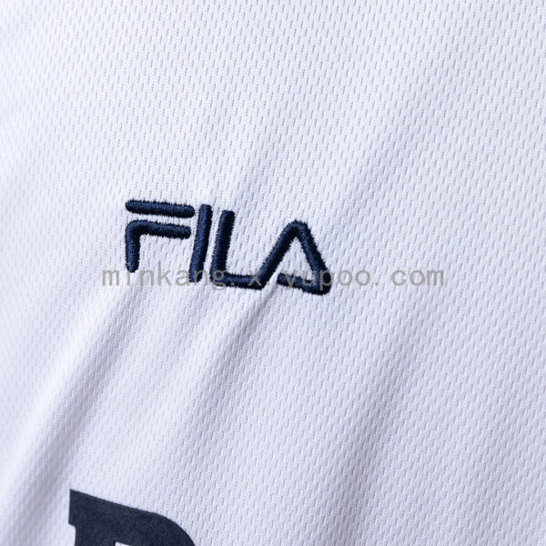 Camiseta West Ham United 1999/2000 Visita Retro - detalle cuello y patrocinador