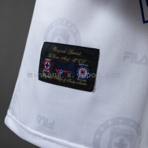 Camiseta Cruz Azul 1998 Local Manga Larga - detalle cuello y patrocinador