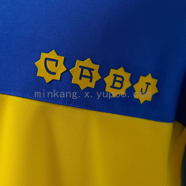 Camiseta Boca Juniors 1981 Retro Local - detalle cuello y franjas
