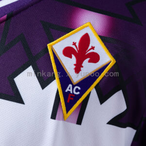 Camiseta Fiorentina 1996 Retro Visita Manga Larga - detalle manga y puño