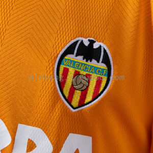 Camiseta Valencia CF 2000/01 Retro Visita — detalle puños