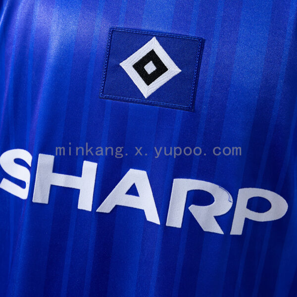 Camiseta Hamburger SV 1990 Retro Local - detalle manga