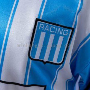 Camiseta Racing Club 1995 Retro Local - detalle cuello polo blanco