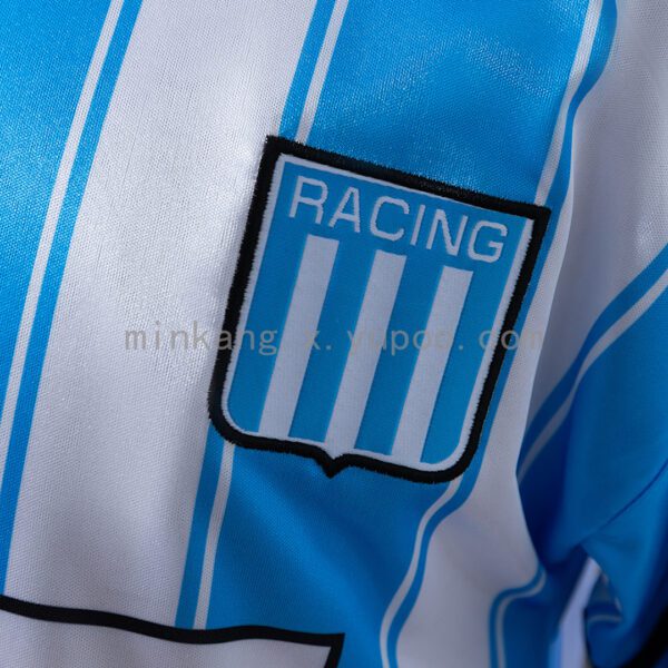 Camiseta Racing Club 1995 Retro Local - detalle cuello polo blanco