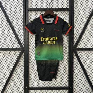 Camiseta AC Milan 2024/25 Edición Especial Diavoli Niño - detalle patrón tela