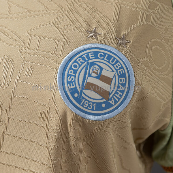 Camiseta Bahia 2023/24 Tercera Mujer — detalle cuello y patrón