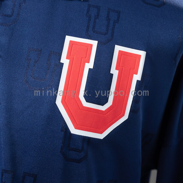 Camiseta Universidad de Chile 1998 Local Manga Larga - detalle puño y patrón