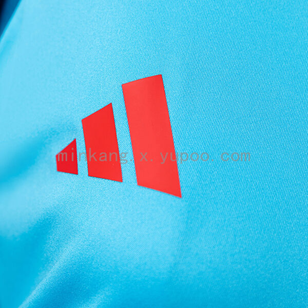 Camiseta Flamengo 2024/25 Entrenamiento — detalle manga y logo Adidas