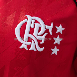 Camiseta Flamengo 1987 Retro Local — detalle manga y franjas