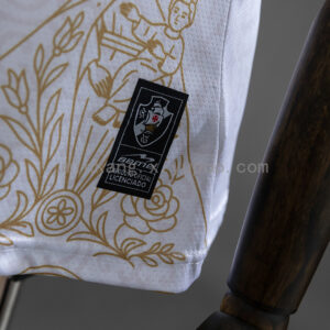 Camiseta Vasco da Gama 2024/25 Local Mujer — detalle hombro dorado