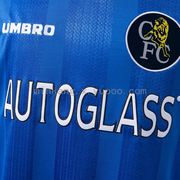 Camiseta Chelsea 1995 Retro Local Manga Larga - detalle patrocinador Autoglass