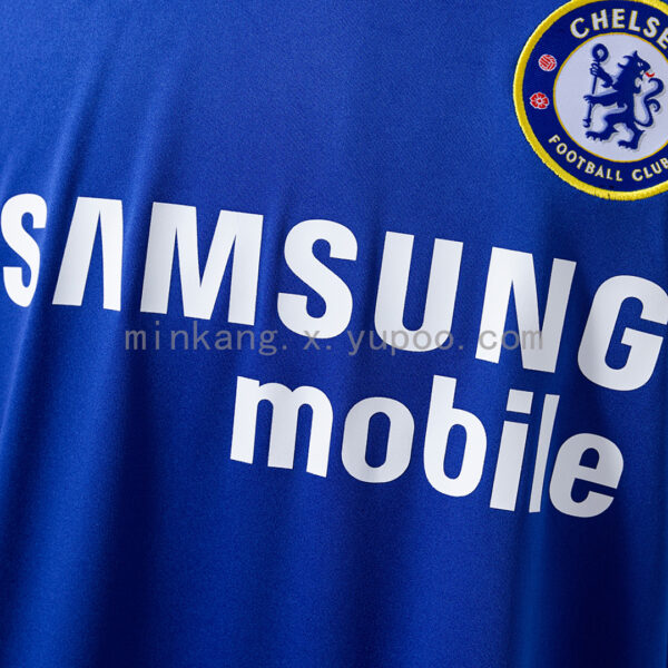 Camiseta Chelsea F.C. 2011/12 Retro Local Manga Larga - detalle patrocinador Samsung Mobile