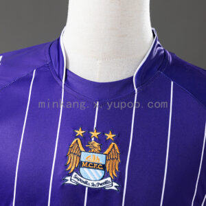 Camiseta Manchester City 2008/09 Retro Visita - detalle manga y hombro