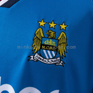 Camiseta Manchester City 1997/98 Retro Local - vista de la manga con patrón Kappa