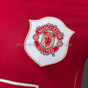 Camiseta Manchester United 2006/07 Retro Local Manga Larga - detalle