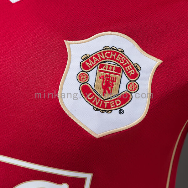 Camiseta Manchester United 2006/07 Retro Local Version Jugador - detalle patrocinador AIG