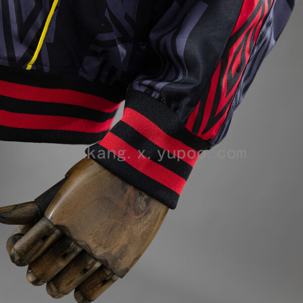 Camiseta Manchester United 1998/99 Cortaviento Retro - detalle cuello y cremallera
