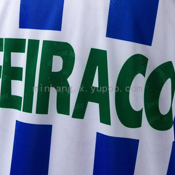 Camiseta Deportivo La Coruna 2000 Retro Local — detalle manga