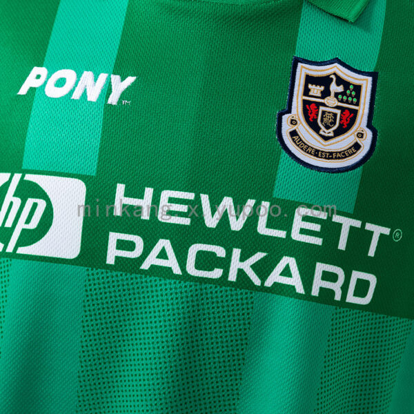 Camiseta Tottenham 1995/96 Retro Visita - detalle manga y cuello